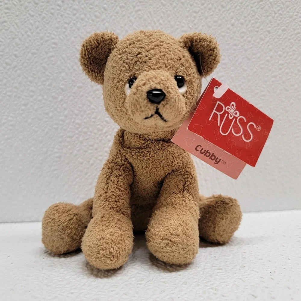 Russ Luv Pets CUBBY Bear Cub Brown Chamois Beanbag Mini 5